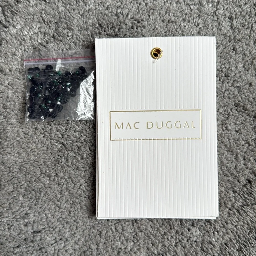 Mac Duggal Square-Neck Floral Beaded Maxi Dress - Picture 5 of 11